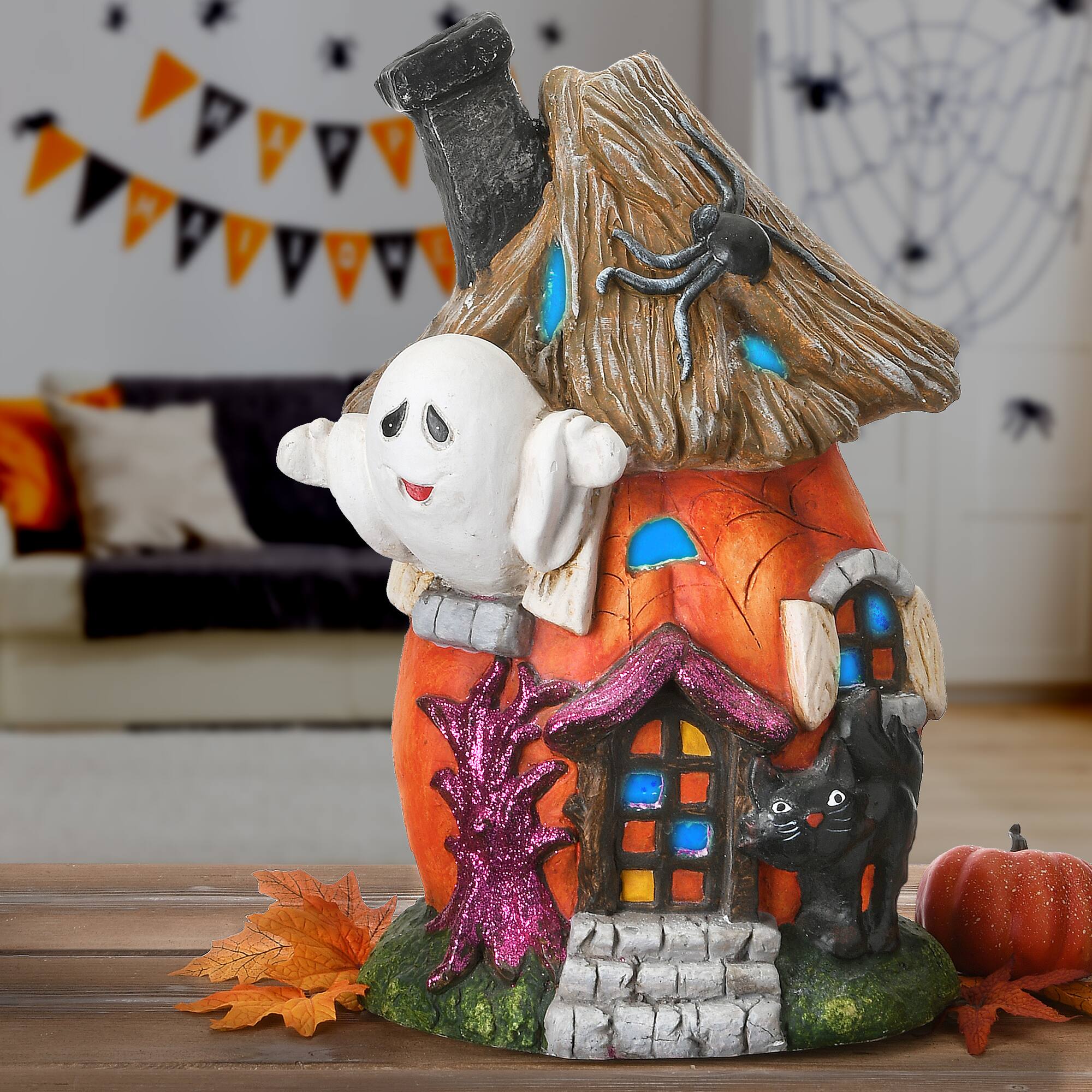 18" LED Pumpkin Haunted House